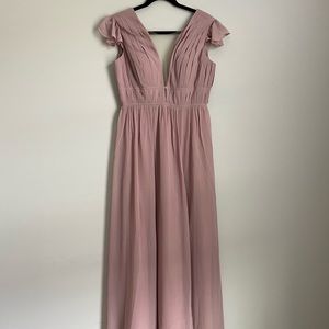 Revelry Rose Quartz Full length Bridesmaid dress. New with tags